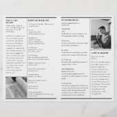 Newspaper Style Mitzvah Program Small Folded Paper Flyer (Achterkant)