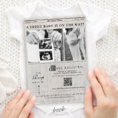 Newspaper Theme Photo Baby Shower Invitation