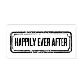 Newspaper Themed Distressed Happily Ever After Rubberstempel (Afrduk)