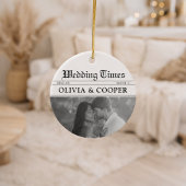 Newspaper Wedding Keramisch Ornament