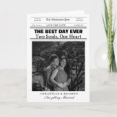 Newspaper Wedding Timeline & Program Infographic (Voorkant)