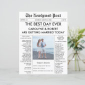 Newspapier Wedding Programme (Staand voorkant)