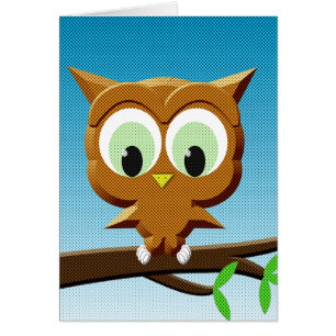 Newsprint Cartoon Owl