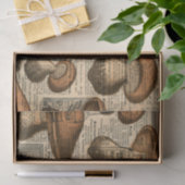 Newsprint en paddenstoel Tissuepapier (Geschenk)