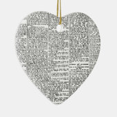 Newsprint Keramisch Ornament (Rechts)