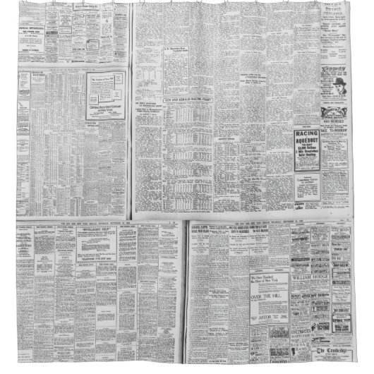 Newsprint Shower Curtain Douchegordijn (Voorkant)