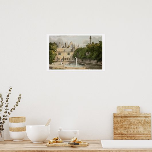 Newstead Abbey, van R. Ackermann's (1764-1834) 'R Poster (Keuken)