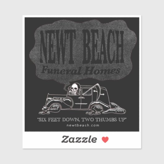 "Newt Beach Funeral Homes" Sticker (Feuille)