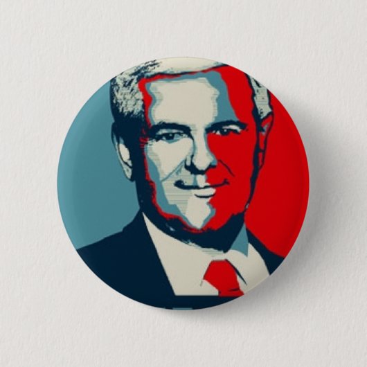 Newt Gingrich 2012 Ronde Button 5,7 Cm (Voorkant)