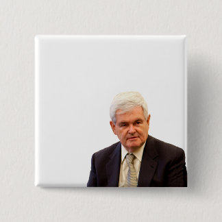 Newt Gingrich - Schrijf je eigen tekst Vierkante Button 5,1 Cm
