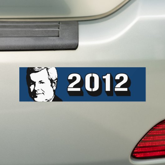 NEWT GINGRICH TALING HEAD BUMPERSTICKER (Op auto)