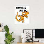 Newt-mero Uno Funny Newt Pun Poster (Thuiskantoor)