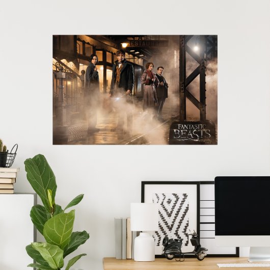 NEWT SCAMANDER™ & Co. op het treinstation Poster (Thuiskantoor)