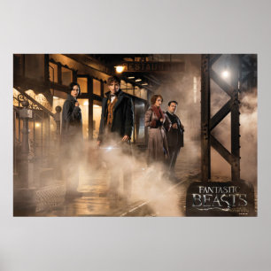 NEWT SCAMANDER™ & Co. op het treinstation Poster
