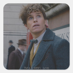NEWT SCAMANDER™ in London Photo Vierkante Sticker