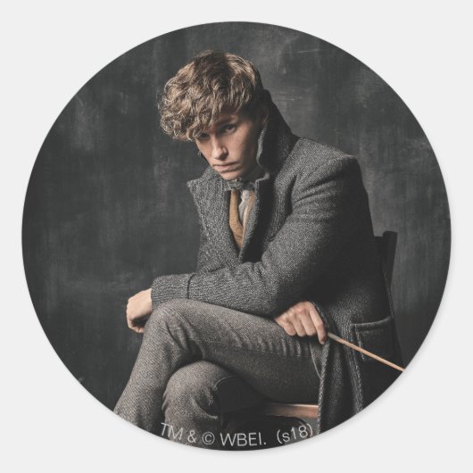 NEWT SCAMANDER™ Photo Ronde Sticker (Voorkant)