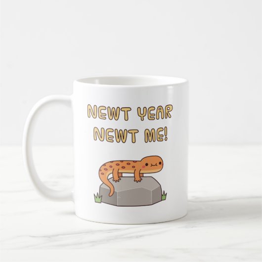 Newt Year Newt Me Grappig Nieuwjaar Resolutie Koffiemok (Links)