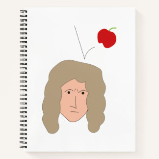 Newton Apple Kennis Terug naar school STEM Grappig Notitieboek