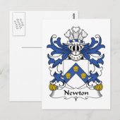 Newton Family Crest Briefkaart (Voorkant / Achterkant)