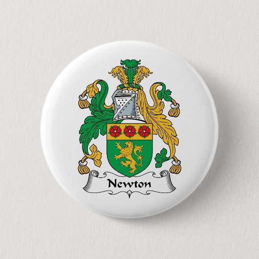 Newton Family Crest Ronde Button 5,7 Cm (Voorkant)