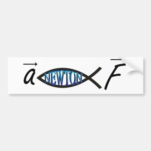 Newton FIsh Bumpersticker (Voorkant)