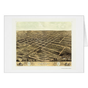 Newton, IA Panoramic Map - 1868