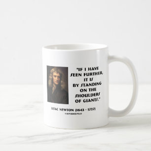 Newton op de schouders van de reuzen koffiemok