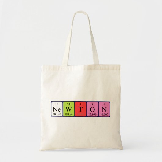 Newton periodieke lijstnaam canvas tas (Voorkant)