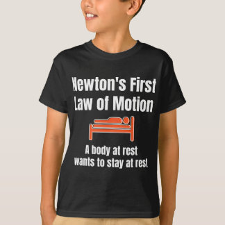 Newton's eerste wet van beweging - Funny Physics S T-shirt