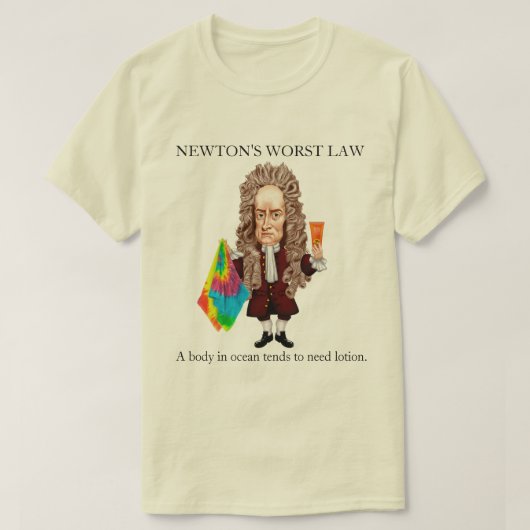 Newton's ergste wet t-shirt (Design voorkant)