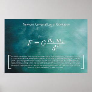 Newton's Universal Gravitation Act - Poster