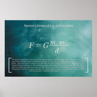 Newton's Universal Gravitation Act - Poster