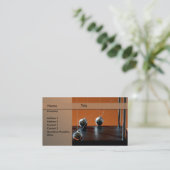 Newton's wieg visitekaartje (Staand voorkant)