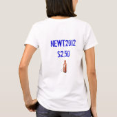 Newt's Army 2012 2,50 $ Plan d'essence T-shirt (Dos)