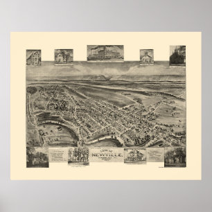Newville, PA Panoramic Map - 1903 Poster
