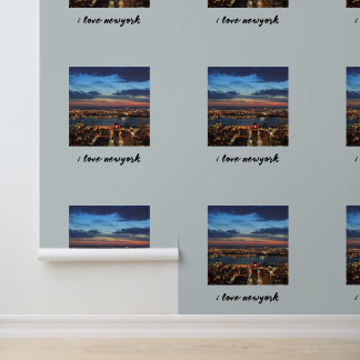 Newyork City Skyline Fototypografie Nachtlampjes Behang
