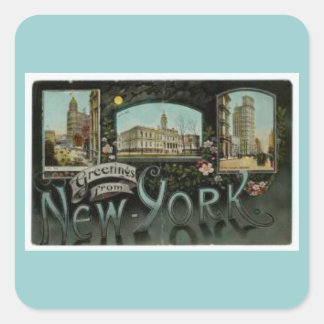  NewYorkCity-stickers Vierkante Sticker