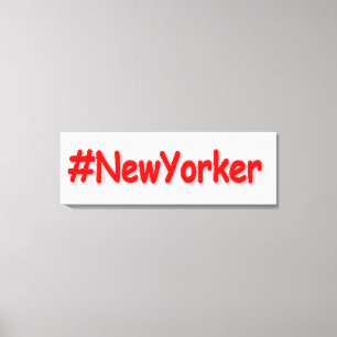 "#NewYorker " Cute Design. Bestel nu Canvas Afdruk