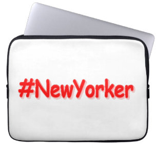 "#NewYorker " Cute Design. Bestel nu Laptop Sleeve