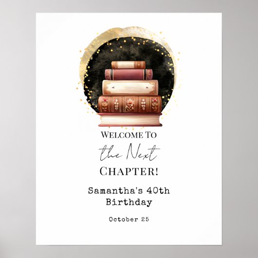 Next Chapter 40th Birthday Signature Poster (Devant)