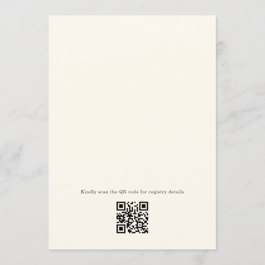 Next Chapter Begins QR Code Bridal Shower Kaart (Achterkant)