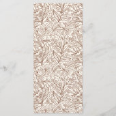 Next Chapter Floral Brown Bridal Shower Menu (Achterkant)