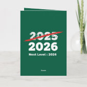 Next Level 2026 | Funny Goodbye 2025 New Year's  Feestdagen Kaart (Achterkant)