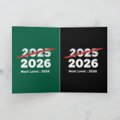 Next Level 2026 | Funny Goodbye 2025 New Year's Feestdagen Kaart (Binnen)