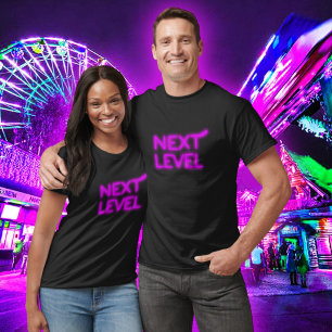 Next Level Roze Neon Zwart T-shirt