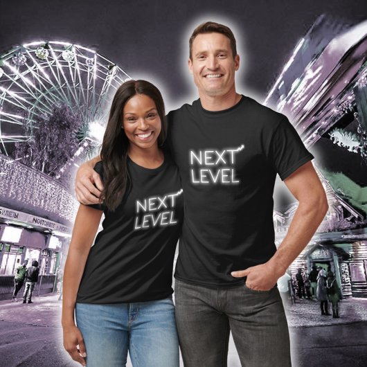 Next Level Witte Neon Zwart T-shirt