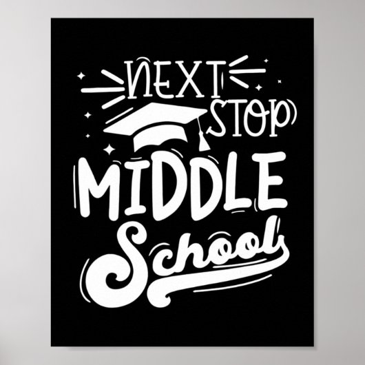 Next Stop Middelbare School Fifth Grade Afstuderen Poster (Voorkant)