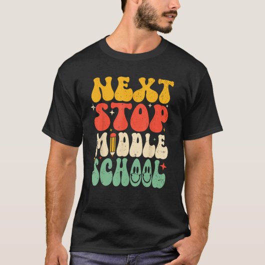 Next Stop Middle School Elementary School Graduati T-shirt (Voorkant)