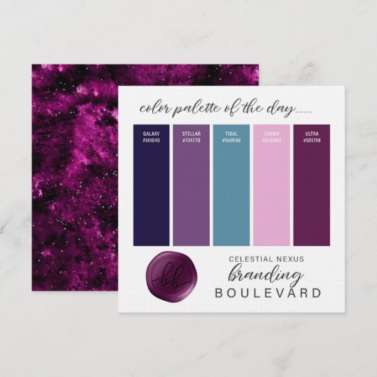 Nexus Céleste - Carte de Palette de Couleurs sur l (Devant / Derrière)