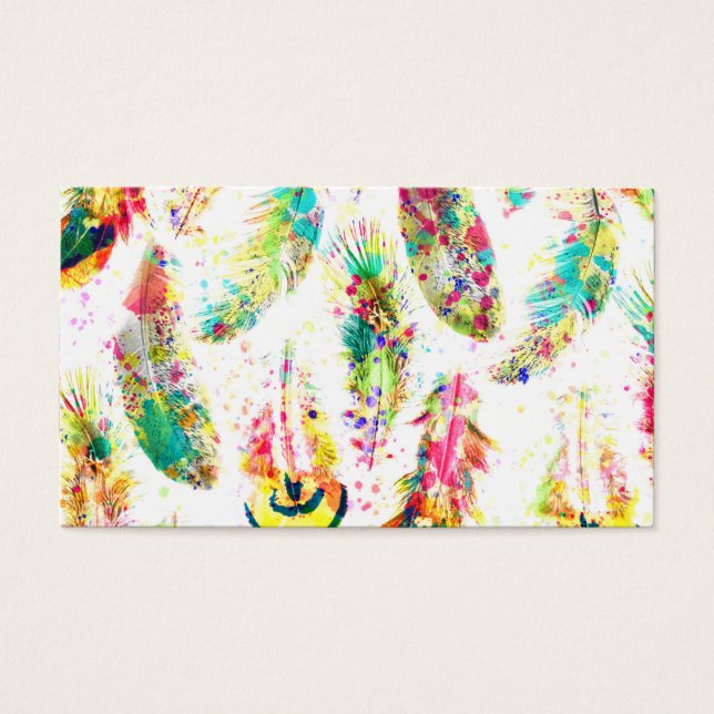 Nez de plumes cool à l'aquarelle tendance (Devant)